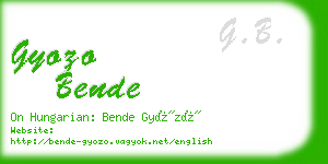 gyozo bende business card